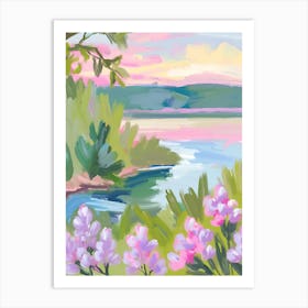 Sunset By The Lake 14 Art Print