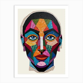 Mosaic Face Art Print