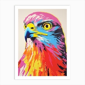 Andy Warhol Style Bird Eurasian Sparrowhawk 3 Art Print