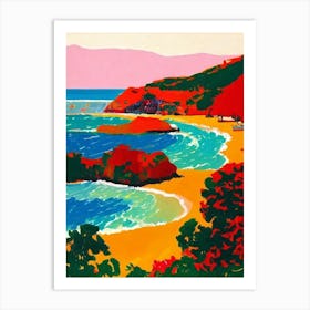 Elafonisi Beach, Crete, Greece Hockney Style Art Print