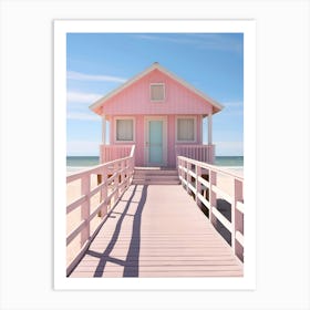 Pink Beach House 2 Art Print