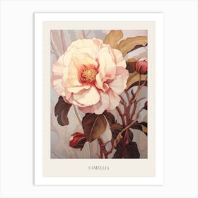 Floral Illustration Camellia Poster Art Print