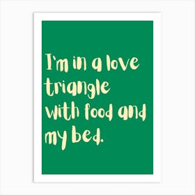 Love Triangle Green 2 Kitchen Typography Art Print