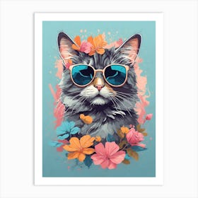 Default A Detailed Illustration A Cat Wearing Trendy Sunglasse 2 D5e790f4 2cea 44d9 8509 5a7ad04f1fd6 1 Art Print