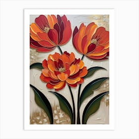 Orange Tulips Art Print