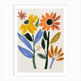 Painted Florals Gaillardia 4 Art Print