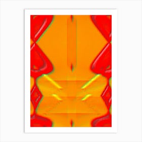 Abstract Red Triangles Art Print