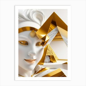 Fantasy Golden Goddess Art Print