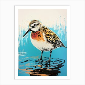 Andy Warhol Style Bird Dunlin 4 Art Print