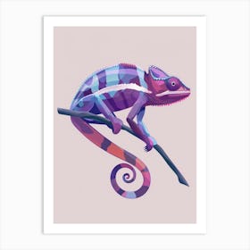 Panther Chameleon Abstract Modern Illustration 1 Art Print