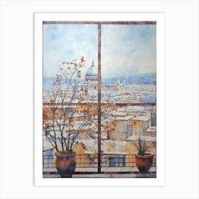 Winter Cityscape Budapest Hungary 1 Art Print