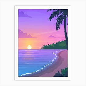 Sunset On The Beach 13 Art Print