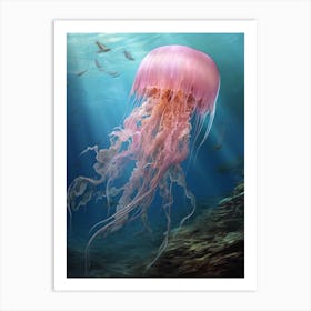 Sea Nettle Jellyfish Illustration 4 Art Print