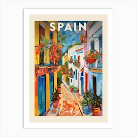 Cadiz Spain 4 Fauvist Painting  Travel Poster Art Print