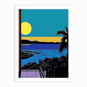 Minimal Design Style Of Negril, Jamaica 3 Art Print