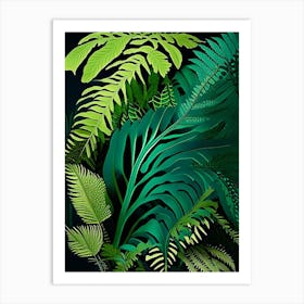 Royal Fern Vibrant Art Print