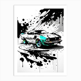 Splatter Car 2 Art Print