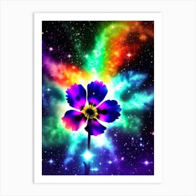 Flower In Space 17 Art Print