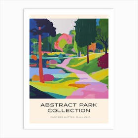 Abstract Park Collection Poster Parc Des Buttes Chaumont Paris 7 Art Print