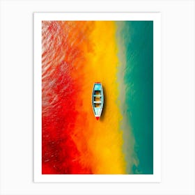 Small Boat In The Ocean 1 Art Print