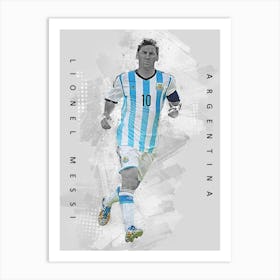 Lionel Messi Argentina National Football Team Art Print