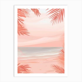 Sunset Beach Background Art Print