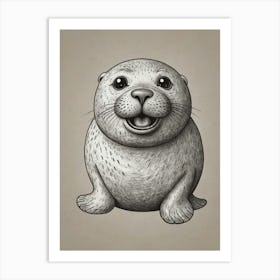 Seal Drawing 1 Art Print