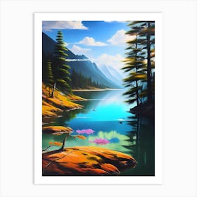 Lake In The Mountains 24 Art Print