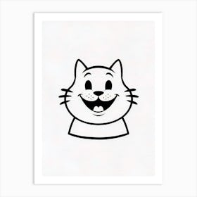 Cat Face Art Print