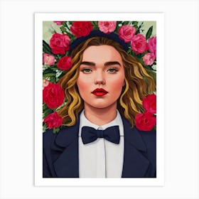 Florence Pugh Illustration Movies Art Print