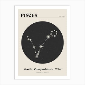 Astrology Constellation - Pisces Art Print