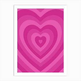 Pink Core Heartbeat Art Print