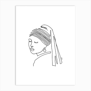 Girl With A Pearl Earring Art Print