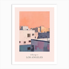 Mornings In Los Angeles Rooftops Morning Skyline 3 Art Print