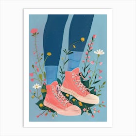 Flowers And Sneakers Spring 1 Art Print