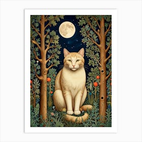 William Morris Cat In The Woods 2 Art Print