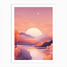 Sunset VECTOR ART Art Print