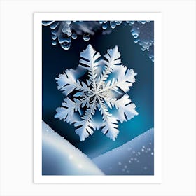 Delicate, Snowflakes, Pop Art Photography 1 Art Print