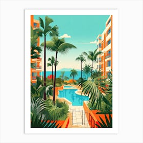 Cancun, Mexico, Graphic Illustration 4 Art Print