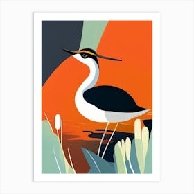 Grebe Pop Matisse Bird Art Print