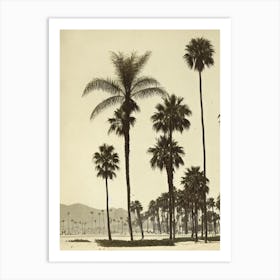 Santa Monica Beach Los Angeles California Vintage Art Print