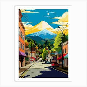 Bellingham Washington Retro Pop Art 16 Art Print