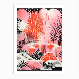 Vandusen Botanical Gardens Abstract Riso Style 2 Art Print