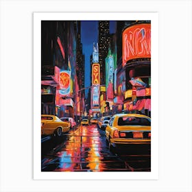 Times Square At Night Art Print