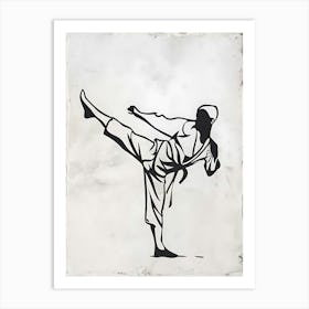 Karate Kick 1 Art Print