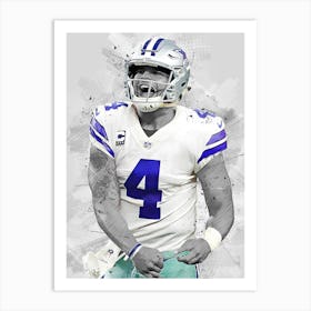 Dak Prescott Dallas Cowboys Art Print