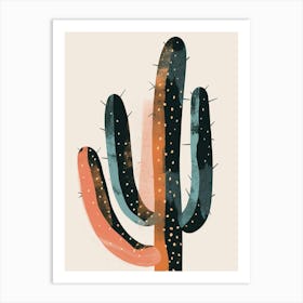 Parodia Cactus Minimalist Abstract Illustration 1 Art Print