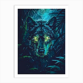 Wolf In The Jungle 13 Art Print