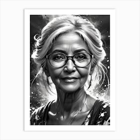 Portrait Of An Old Woman Art Print