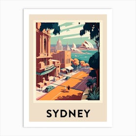 Sydney Vintage Travel Poster Art Print
